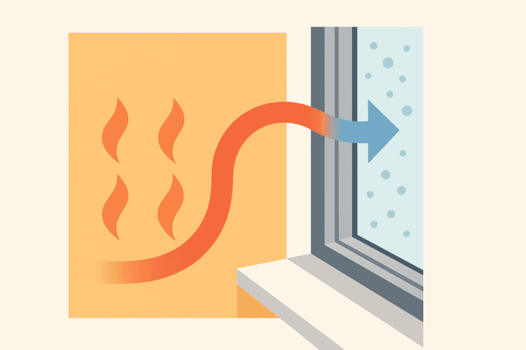 kondens og dugg på vinduer